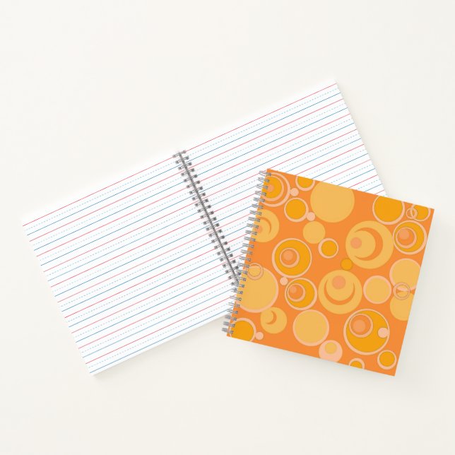 Bubblegum Bubbles Everywhere Orange  Notebook (Inside)