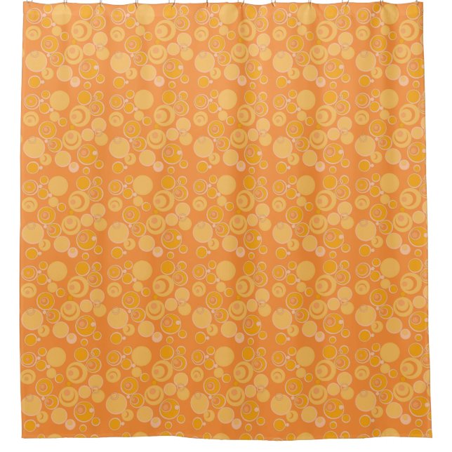 Bubblegum Bubbles Everywhere Orange  Shower Curtain (Front)