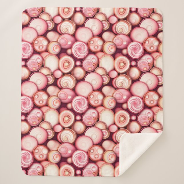 Bubblegum Bubbles Sherpa Blanket (Front)