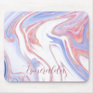 Bubblegum Marble Customizable Mouse Pad