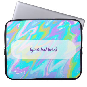 Bubblegum Marble Texture Liquid Paint Mixture Laptop Sleeve