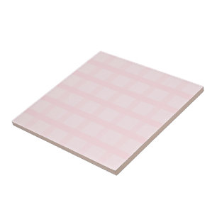 Bubblegum Pink And Lavender Blush Gingham Pattern Tile