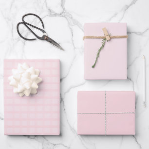 Bubblegum Pink And Lavender Blush Gingham Pattern Wrapping Paper Sheet