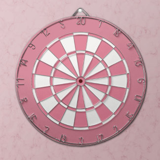 Bubblegum Pink and White Dartboard