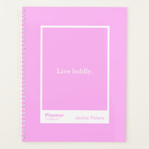 Bubblegum Pink Block Quote Fully Customisable Planner