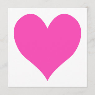 Bubblegum Pink Cute Heart Shape Invitation