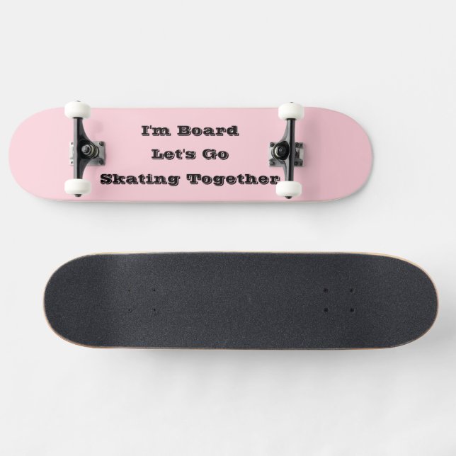 Bubblegum Pink Pretty And Yummy Solid Colour Skateboard (Horz)