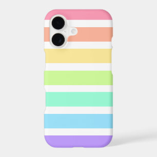 Bubblegum rainbow and white stripes