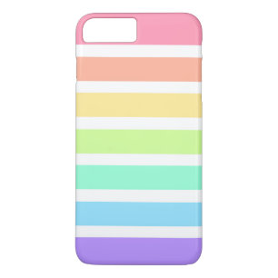 Bubblegum rainbow and white stripes Case-Mate iPhone case