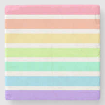 Bubblegum rainbow and white stripes