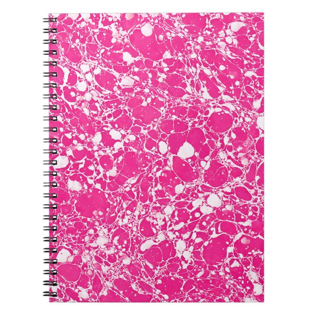 Bubblegum Swirl Marble Notebook (Front)