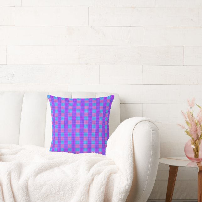 Bubblegum Tartan Print, Cushion (Couch)