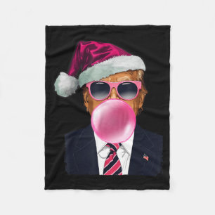 Bubblegum Trump Blowing Bubble Gum Christmas Nk Tr Fleece Blanket