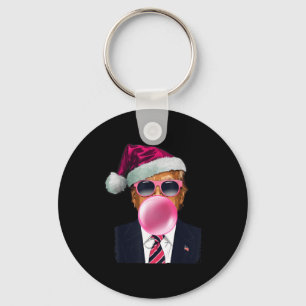 Bubblegum Trump Blowing Bubble Gum Christmas Nk Tr Key Ring
