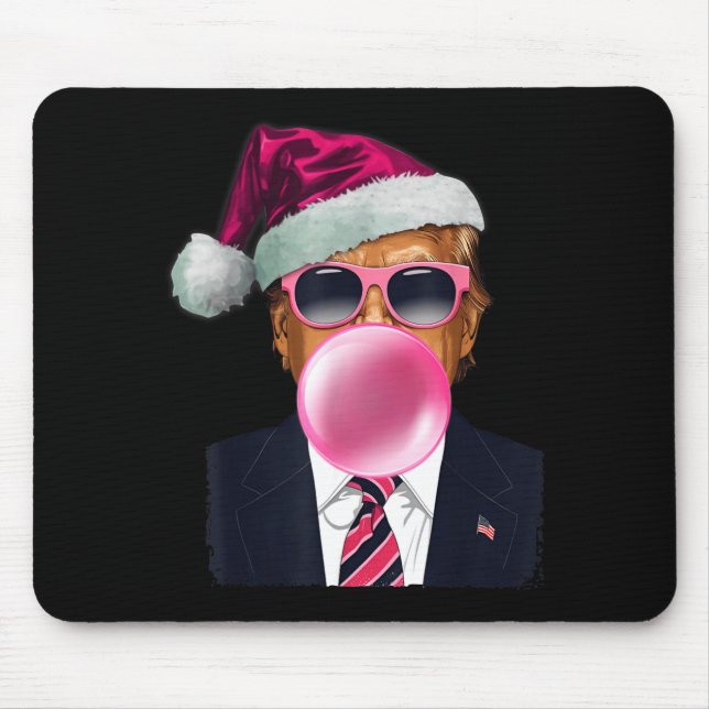Bubblegum Trump Blowing Bubble Gum Christmas Nk Tr Mouse Pad (Front)