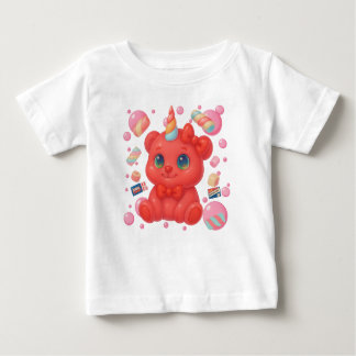 Bubblegum Unicorn Bear Baby T-Shirt
