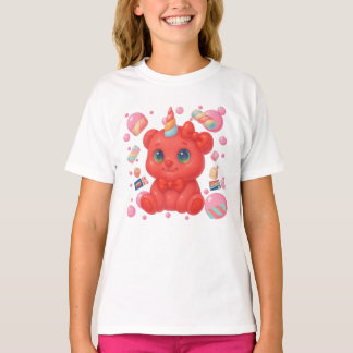 Bubblegum Unicorn Bear T-Shirt