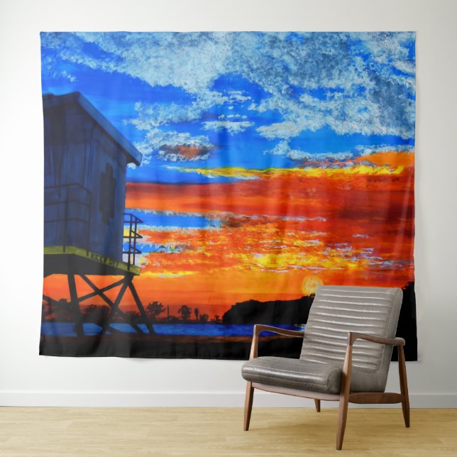 Bubblepacific wall tapestry (In Situ (Horizontal))
