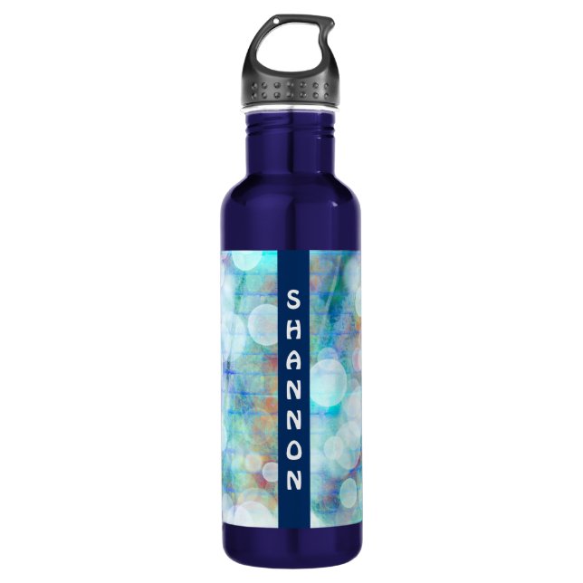 Bubbles Abstract Fluid Art Marble Personalised  710 Ml Water Bottle (Front)