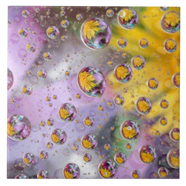 Bubbles abstract with flowers. Credit as: Nancy Tile (Front)