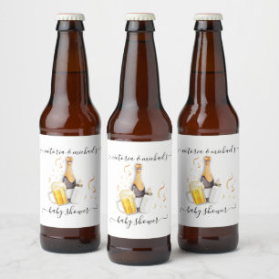 Bubbles and Beer Baby Shower Bottle Label