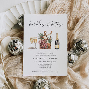 Bubbles and Bites Bridal Shower Invitation