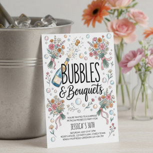 Bubbles and Bouquets Prosecco and Petals Party Invitation