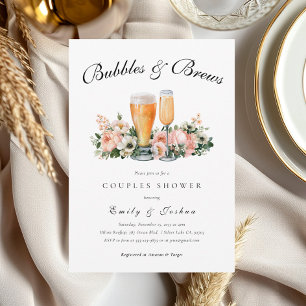 Bubbles and Brews Couples Shower Invitation