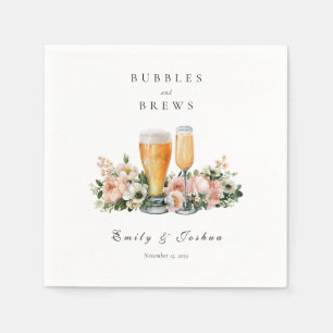 Bubbles and Brews Couples Shower Napkin