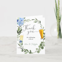 Bubbles and Brews thank you card