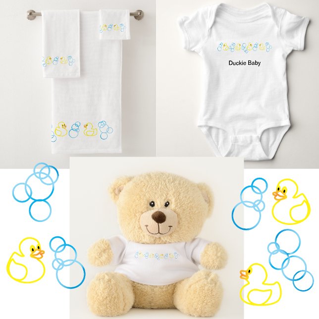 Bubbles and Ducks Baby T-Shirt Baby Bodysuit (Bubbles and Ducks for Baby)