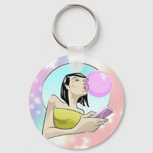 Bubbles and Stars Keychain