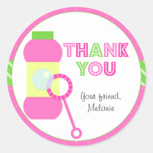 Bubbles Birthday Party Sticker