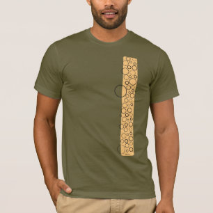 Bubbles, Black Circles on an Orange Line T-Shirt