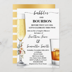 Bubbles & Bourbon Before I do Winter Shower Invitation