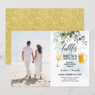 Bubbles & Brews Couples Shower Invitation