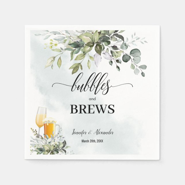 Bubbles & Brews Napkins (Front)
