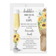 Bubbles Brunch & Blooms Sunflowers Bridal Shower