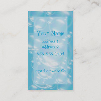 bubbles, bubbles and more bubbles business card