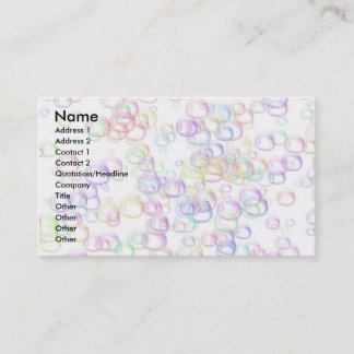 bubbles business card