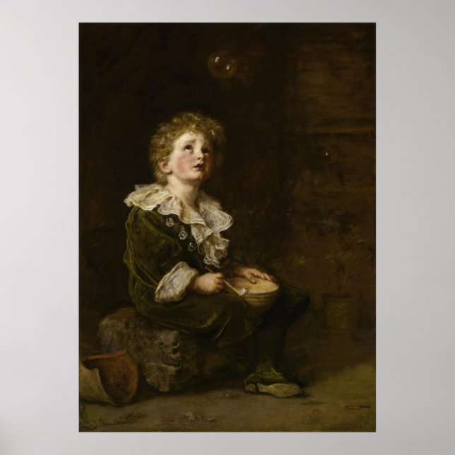 Bubbles by John Everett Millais Poster (Front)