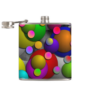 Bubbles by Kenneth Yoncich Hip Flask