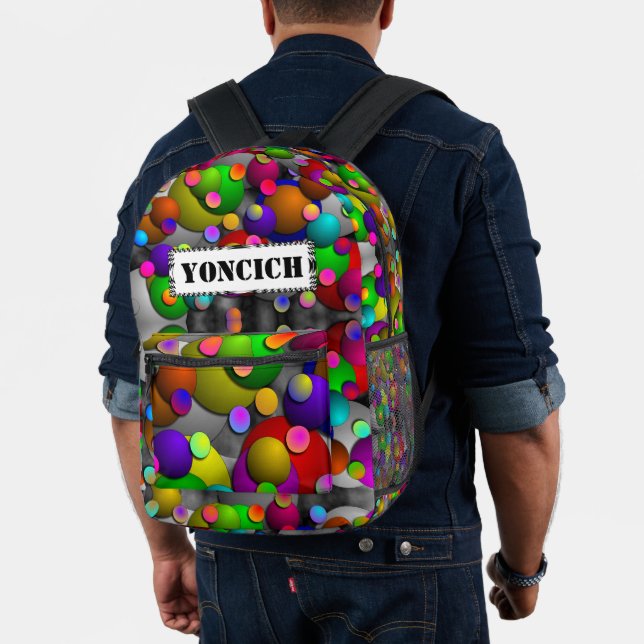 Bubbles by Kenneth Yoncich Printed Backpack (Insitu (Model))
