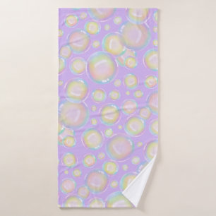 Bubbles - Candy Purple  Bath Towel