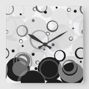 Bubbles, Champagne [Circle Dance] Square Wall Clock