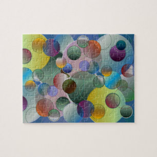 Bubbles Circles Globes Multicolored Jigsaw Puzzle
