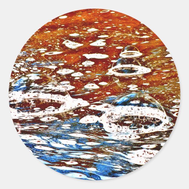 BUBBLES CLASSIC ROUND STICKER (Front)