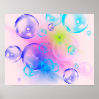 BUBBLES - Colorful Abstract Image of Fractal Art -