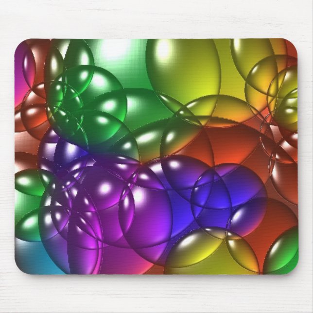 Bubbles coloured mouse pad (Front)