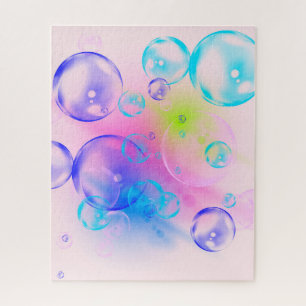 BUBBLES - Colourful Abstract Image of Fractal Art Jigsaw Puzzle